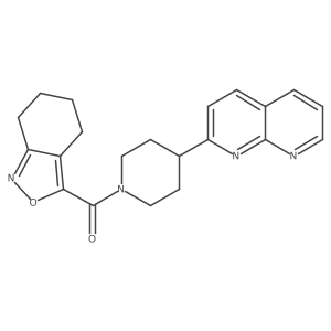 2-[1-(4,5,6,7-Tetrahydro-2,1-benzoxazole-3-carbonyl)piperidin-4-yl]-1,8-naphthyridine Structure