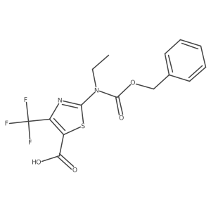 2-{[(Benzyloxy)carbonyl](ethyl)amino}-4-(trifluoromethyl)-1,3-thiazole-5-carboxylic acid Structure