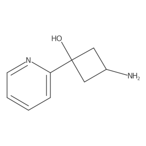 trans-3-Amino-1-(pyridin-2-yl)cyclobutan-1-ol Structure