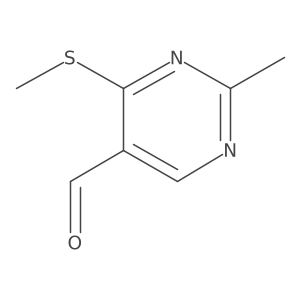 2-Methyl-4-(methylthio)pyrimidine-5-carbaldehyde结构式