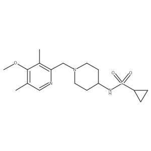 N-{1-[(4-methoxy-3,5-dimethylpyridin-2-yl)methyl]piperidin-4-yl}cyclopropanesulfonamide Structure