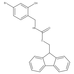 (9H-fluoren-9-yl)methyl N-[(4-bromo-2-hydroxyphenyl)methyl]carbamate结构式