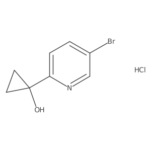 1-(5-Bromopyridin-2-yl)cyclopropan-1-ol hydrochloride结构式
