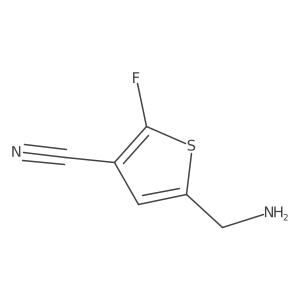 5-(Aminomethyl)-2-fluorothiophene-3-carbonitrile结构式