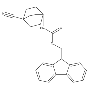(9H-fluoren-9-yl)methyl N-{4-cyanobicyclo[2.2.2]octan-1-yl}carbamate结构式