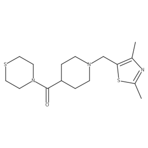 4-{1-[(2,4-Dimethyl-1,3-thiazol-5-yl)methyl]piperidine-4-carbonyl}thiomorpholine结构式