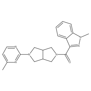 1-methyl-3-[5-(4-methylpyrimidin-2-yl)-octahydropyrrolo[3,4-c]pyrrole-2-carbonyl]-1H-indazole Structure