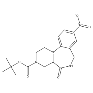 Tert-butyl 9-nitro-5-oxo-1,2,4,4a,6,7-hexahydropyrazino[1,2-a][1,4]benzodiazepine-3-carboxylate Structure