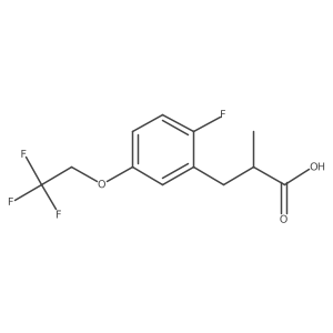 3-(2-Fluoro-5-(2,2,2-trifluoroethoxy)phenyl)-2-methylpropanoic acid结构式