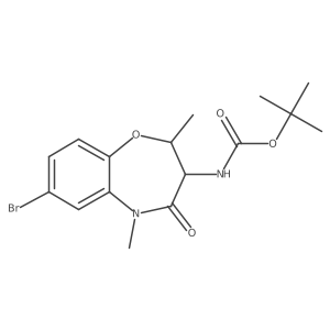 tert-Butyl ((2R,3S)-7-bromo-2,5-dimethyl-4-oxo-2,3,4,5-tetrahydrobenzo[b][1,4]oxazepin-3-yl)carbamate Structure
