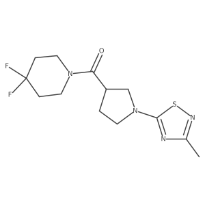 4,4-Difluoro-1-[1-(3-methyl-1,2,4-thiadiazol-5-yl)pyrrolidine-3-carbonyl]piperidine Structure