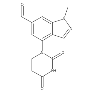 4-(2,4-dioxo-1,3-diazinan-1-yl)-1-methyl-1H-indazole-6-carbaldehyde结构式
