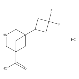 5-(3,3-Difluorocyclobutyl)-3-azabicyclo[3.1.1]heptane-1-carboxylic acid;hydrochloride结构式