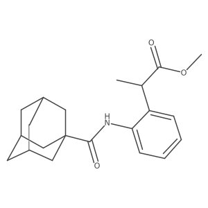 Methyl I+/--methyl-2-[(tricyclo[3.3.1.13,7]dec-1-ylcarbonyl)amino]benzeneacetate结构式