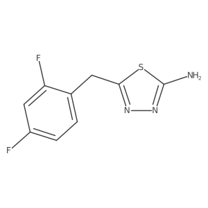 2-Amino-5-(2,4-difluorobenzyl)-1,3,4-thiadiazole结构式