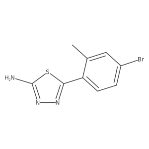 5-(4-bromo-2-methylphenyl)-1,3,4-Thiadiazol-2-amine Structure
