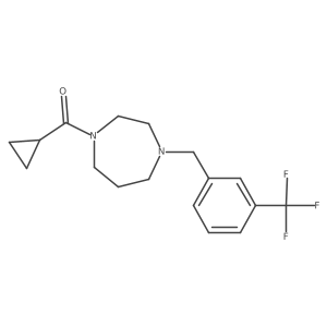 1-Cyclopropanecarbonyl-4-{[3-(trifluoromethyl)phenyl]methyl}-1,4-diazepane Structure