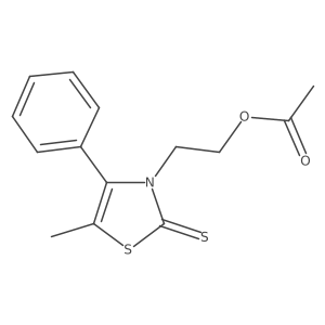2-(5-Methyl-4-phenyl-2-thioxothiazol-3-yl)ethyl Acetate Structure