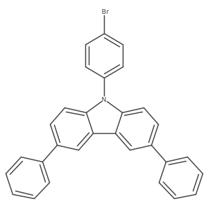 9-(4-Bromophenyl)-3,6-diphenyl-9H-carbazole结构式