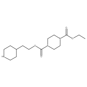 1-Ethyl 4-[2-(4-piperidinyl)ethyl] 1,4-piperazinedicarboxylate Structure