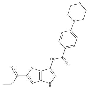 methyl 3-[(4-morpholin-4-ylbenzoyl)amino]-1H-thieno[3,2-c]pyrazole-5-carboxylate Structure