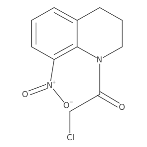 2-Chloro-1-(8-nitro-1,2,3,4-tetrahydroquinolin-1-yl)ethan-1-one结构式