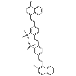 5-((4-Aminonaphthalen-1-yl)diazenyl)-2-(4-((2-hydroxynaphthalen-1-yl)diazenyl)-2-sulfostyryl)benzenesulfonic acid结构式
