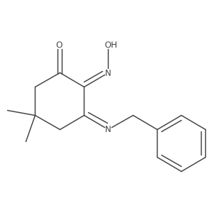 5,5-Dimethyl-2-nitroso-3-[(phenylmethyl)amino]-2-cyclohexen-1-one Structure