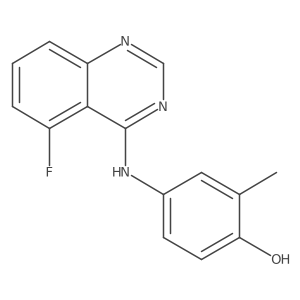 2-Methyl-4-[(5-fluoroquinazolin-4-yl)amino]phenol结构式