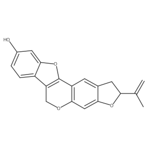 6H-Benzofuro[3,2-c]furo[3,2-g][1]benzopyran-9-ol, 1,2-dihydro-2-(1-methylethenyl)-, (R)- Structure