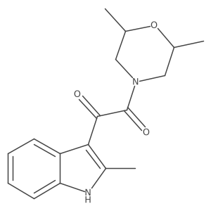 1-(2,6-dimethylmorpholino)-2-(2-methyl-1H-indol-3-yl)ethane-1,2-dione结构式
