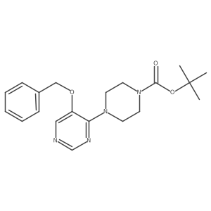 tert-Butyl 4-(5-(benzyloxy)pyrimidin-4-yl)piperazine-1-carboxylate Structure