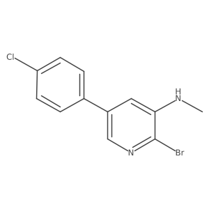 2-Bromo-5-(4-chlorophenyl)-N-methyl-3-pyridinamine结构式