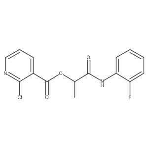 [1-(2-Fluoroanilino)-1-oxopropan-2-yl] 2-chloropyridine-3-carboxylate Structure