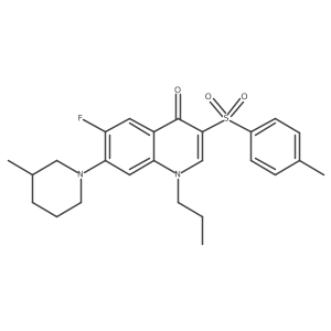 6-fluoro-7-(3-methylpiperidin-1-yl)-1-propyl-3-tosylquinolin-4(1H)-one结构式