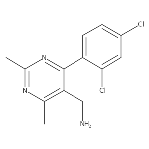 4-(2,4-Dichlorophenyl)-2,6-dimethyl-5-pyrimidinemethanamine结构式