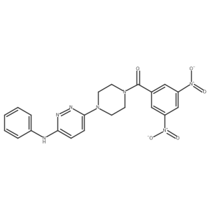 (3,5-Dinitrophenyl)(4-(6-(phenylamino)pyridazin-3-yl)piperazin-1-yl)methanone Structure