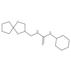 1-(1,4-Dioxaspiro[4.4]nonan-2-ylmethyl)-3-cyclohexylurea Structure