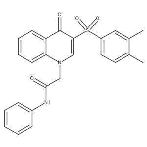 2-(3-((3,4-dimethylphenyl)sulfonyl)-4-oxoquinolin-1(4H)-yl)-N-phenylacetamide Structure