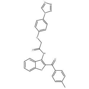 N-{2-[(4-methylphenyl)carbonyl]-1-benzofuran-3-yl}-2-[4-(1H-tetrazol-1-yl)phenoxy]acetamide Structure
