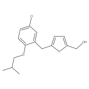 [5-({5-Chloro-2-[(2-methylpropyl)oxy]phenyl}methyl)-2-furanyl]methanol Structure