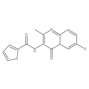 N-(7-chloro-2-methyl-4-oxo-4H-pyrido[1,2-a]pyrimidin-3-yl)thiophene-2-carboxamide结构式