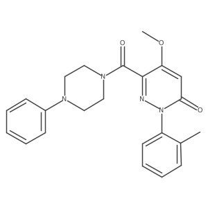 5-methoxy-6-(4-phenylpiperazine-1-carbonyl)-2-(o-tolyl)pyridazin-3(2H)-one结构式