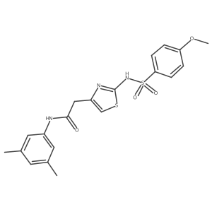 N-(3,5-dimethylphenyl)-2-(2-(4-methoxyphenylsulfonamido)thiazol-4-yl)acetamide Structure
