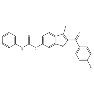 3-[2-(4-Chlorobenzoyl)-3-methyl-1-benzofuran-6-YL]-1-phenylurea结构式