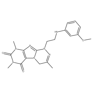1-(2-((3-methoxyphenyl)amino)ethyl)-3,7,9-trimethyl-7,9-dihydro-[1,2,4]triazino[3,4-f]purine-6,8(1H,4H)-dione结构式