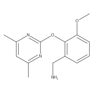 Benzenemethanamine, 2-[(4,6-dimethyl-2-pyrimidinyl)oxy]-3-methoxy-结构式