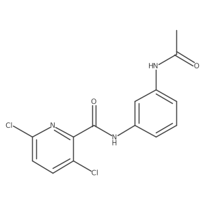 3,6-dichloro-N-(3-acetamidophenyl)pyridine-2-carboxamide结构式
