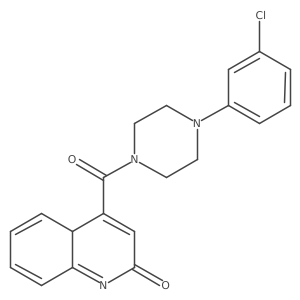 4-[4-(3-chlorophenyl)piperazine-1-carbonyl]-4aH-quinolin-2-one结构式