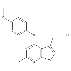 n-(4-Methoxyphenyl)-2,5-dimethylthieno[2,3-d]pyrimidin-4-amine hydrochloride结构式